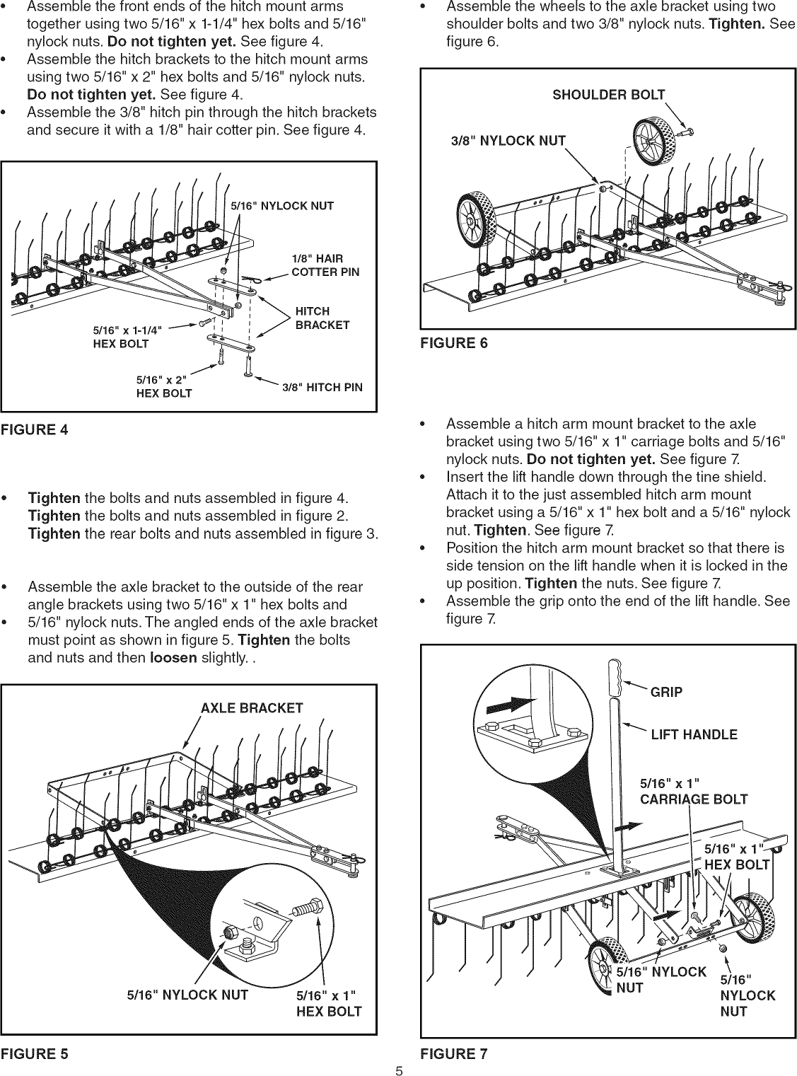 Page 5 of 8 - Craftsman 48624310 1602007L User Manual  TINE DETHATCHER - Manuals And Guides