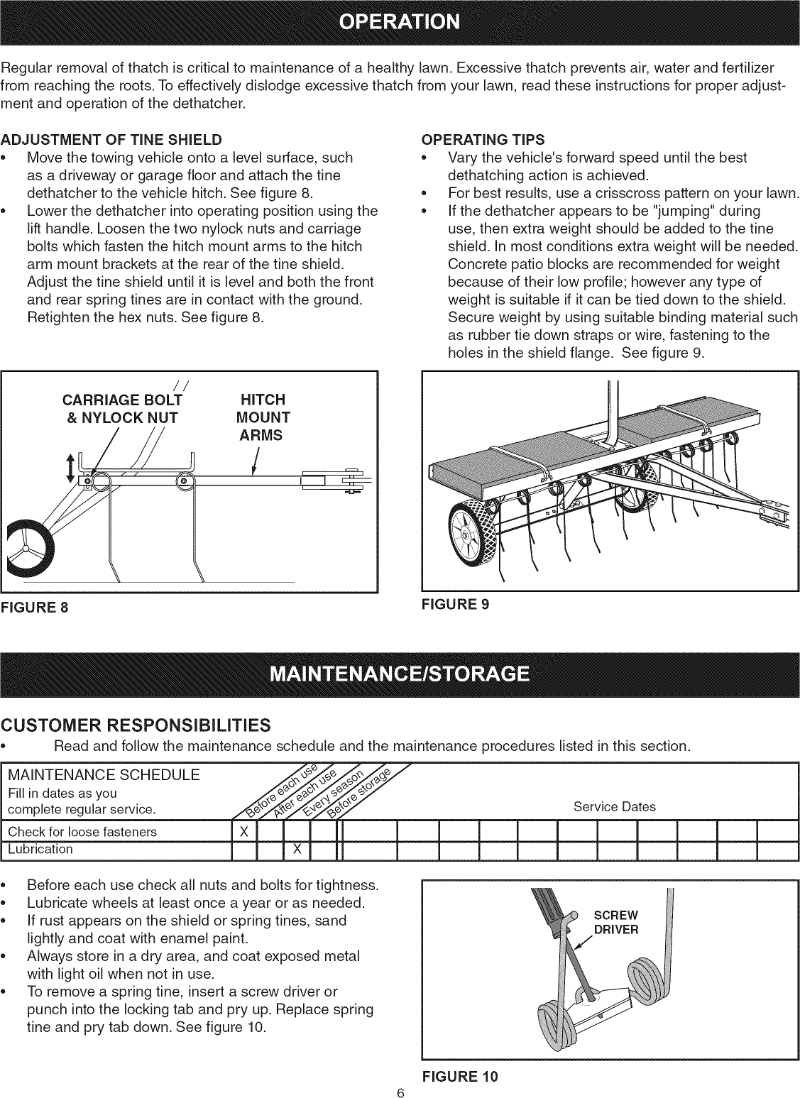 Craftsman 48624310 1602007L User Manual TINE DETHATCHER Manuals And Guides