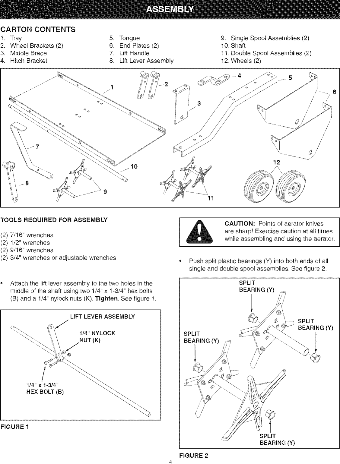 Page 4 of 12 - Craftsman 48624326 User Manual  AERATOR - Manuals And Guides L0603013