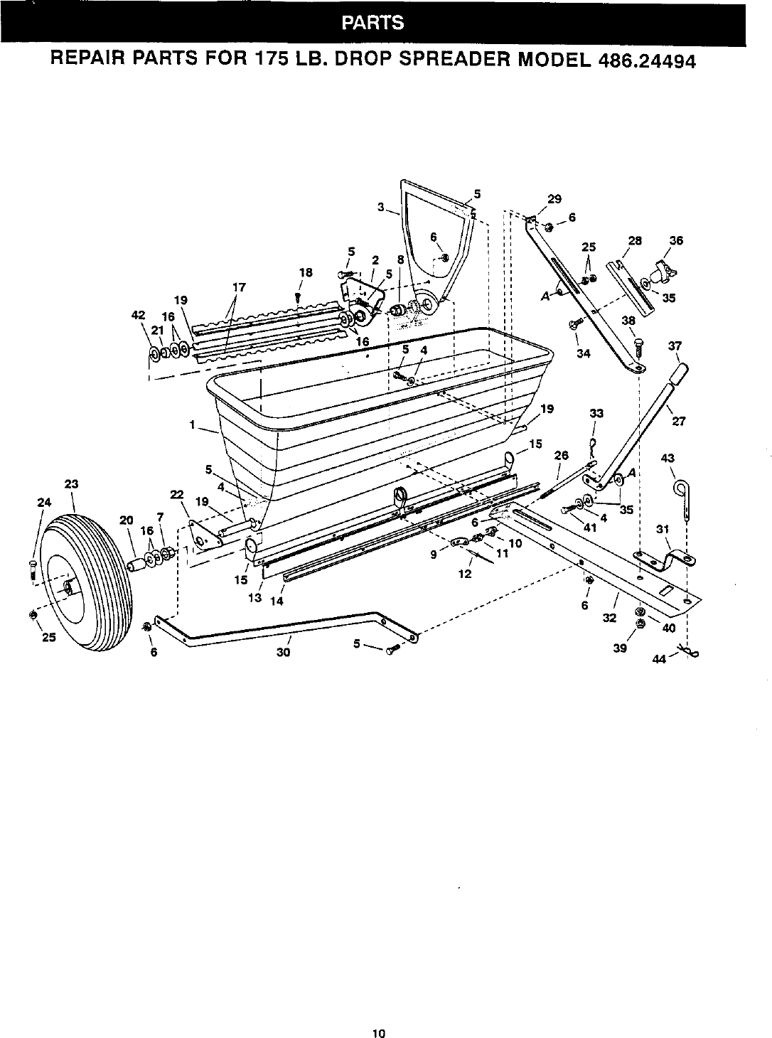 Page 10 of 12 - Craftsman 48624494 User Manual  42 POLY DROP SPREADER - Manuals And Guides 99030650