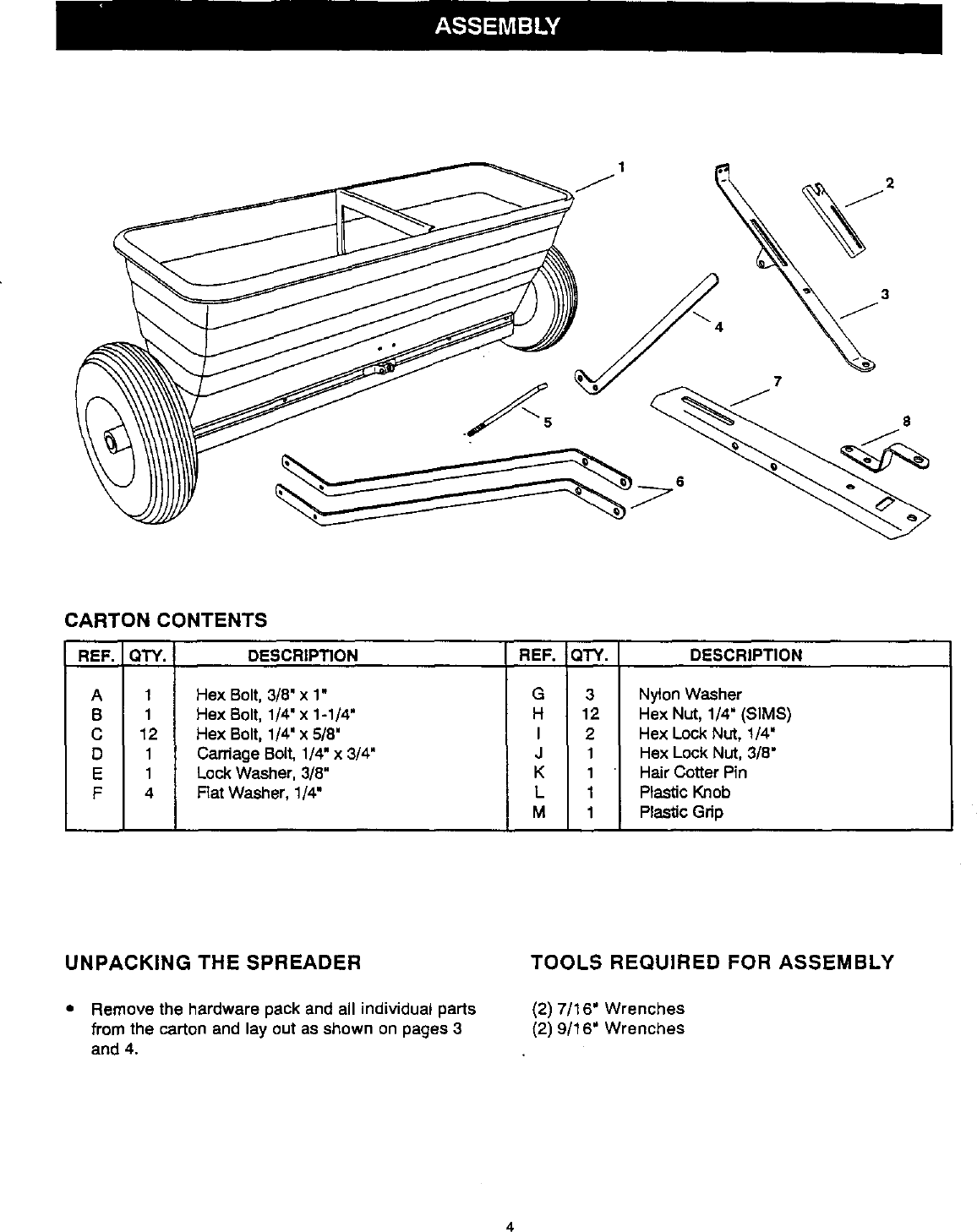 Page 4 of 12 - Craftsman 48624494 User Manual  42 POLY DROP SPREADER - Manuals And Guides 99030650
