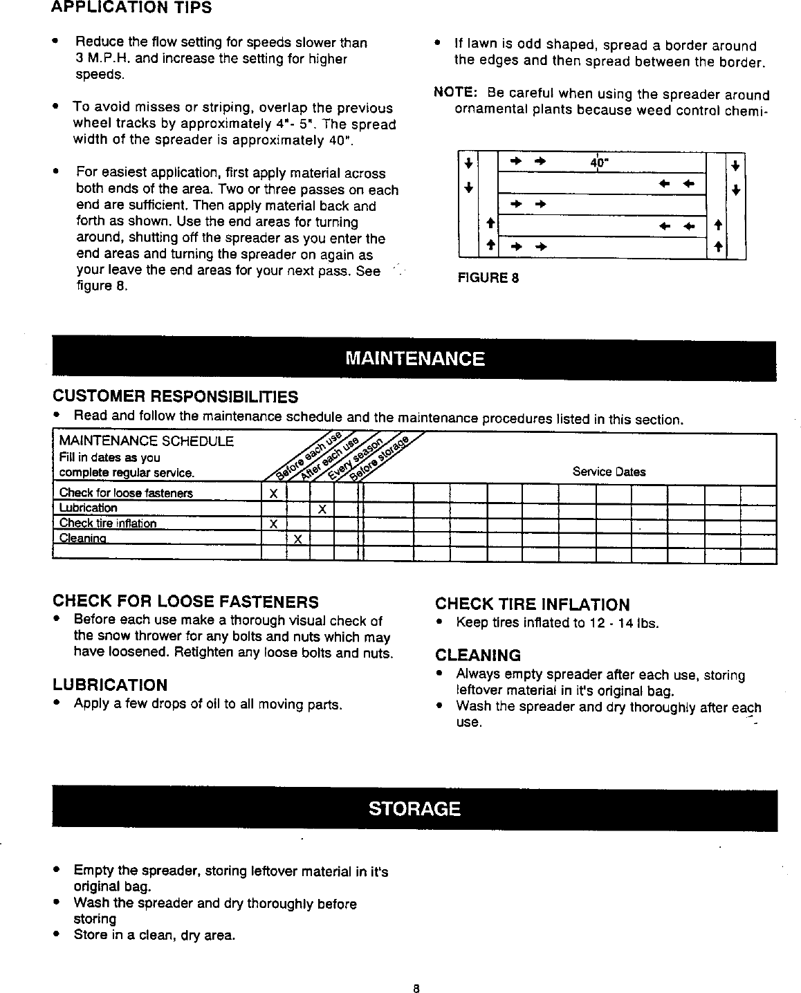 Page 8 of 12 - Craftsman 48624494 User Manual  42 POLY DROP SPREADER - Manuals And Guides 99030650