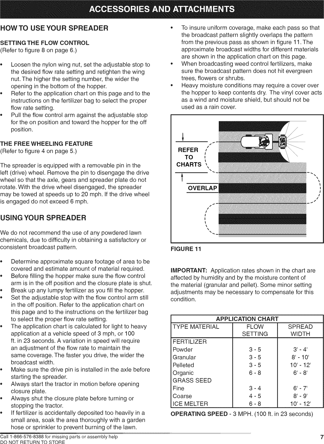 Page 7 of 12 - Craftsman 48624594 User Manual  SPREADER - Manuals And Guides L0812625