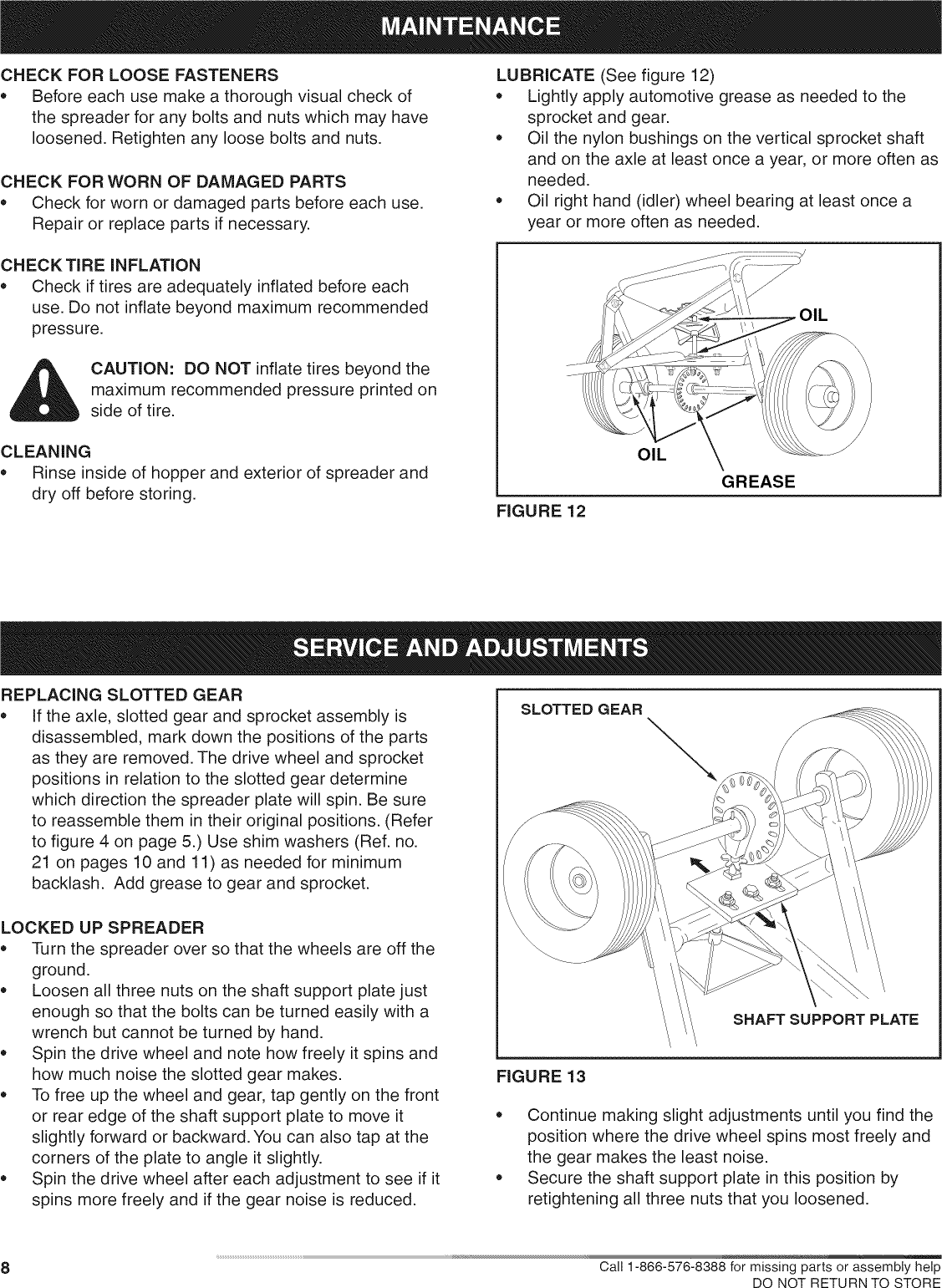 Page 8 of 12 - Craftsman 48624594 User Manual  SPREADER - Manuals And Guides L0812625