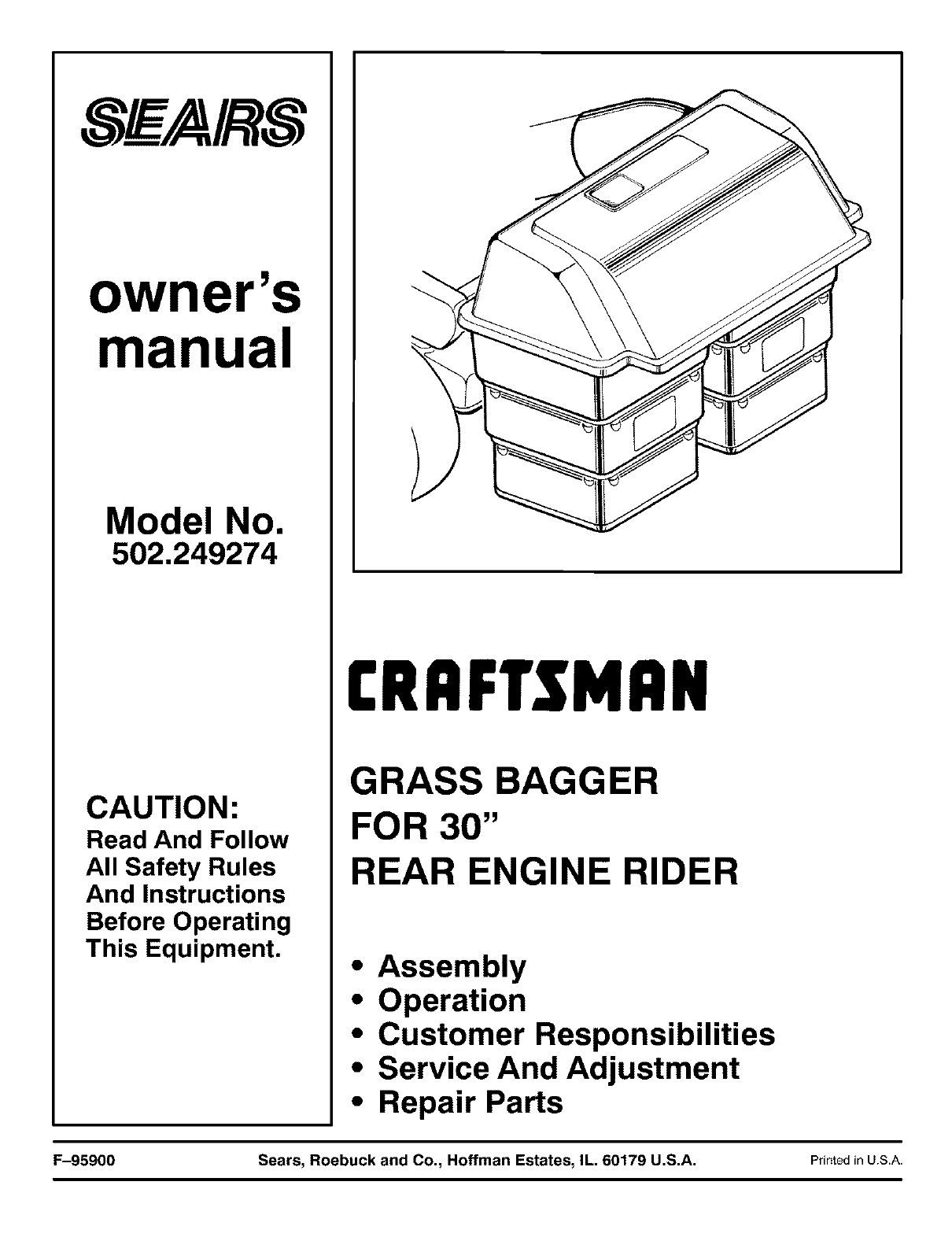 Craftsman bagger installation discount instructions