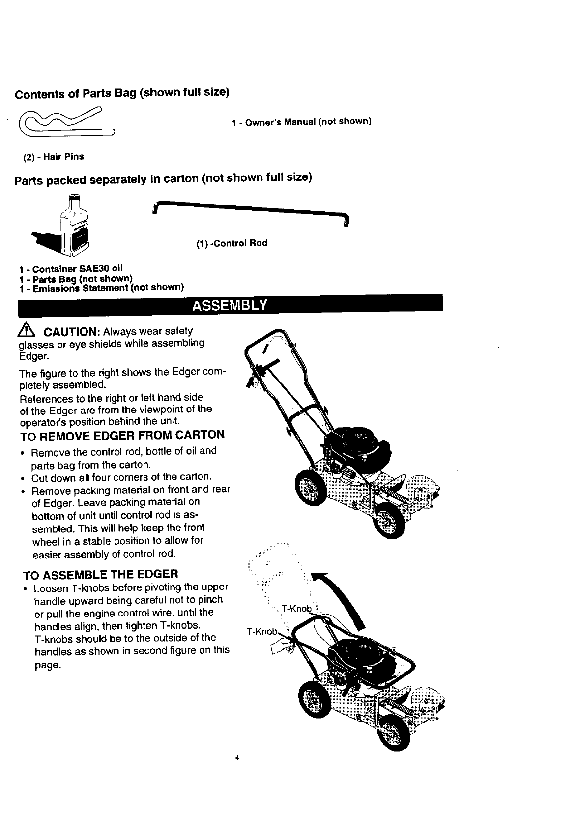 Craftsman 536772100 User Manual EDGER Manuals And Guides L9060260