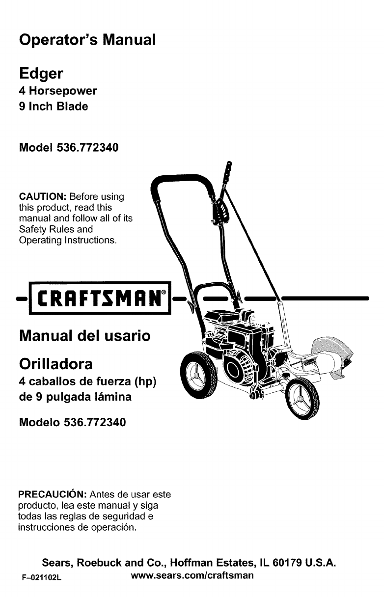 Craftsman Manual Edger Parts