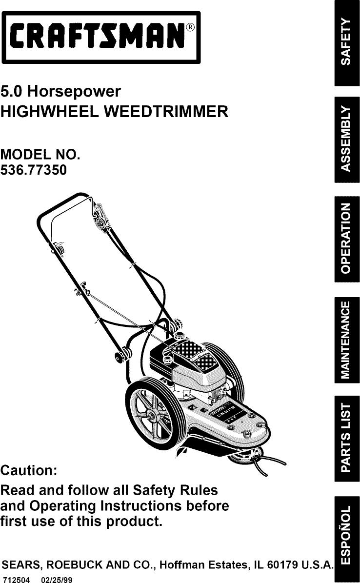 Craftsman User Manual Trimmer Manuals And Guides L