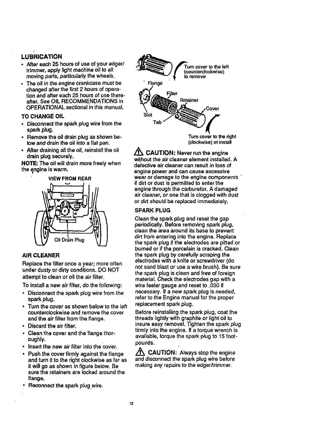 Craftsman 536797480 User Manual 3.8 HP 9 EDGER/TRIMMER Manuals And