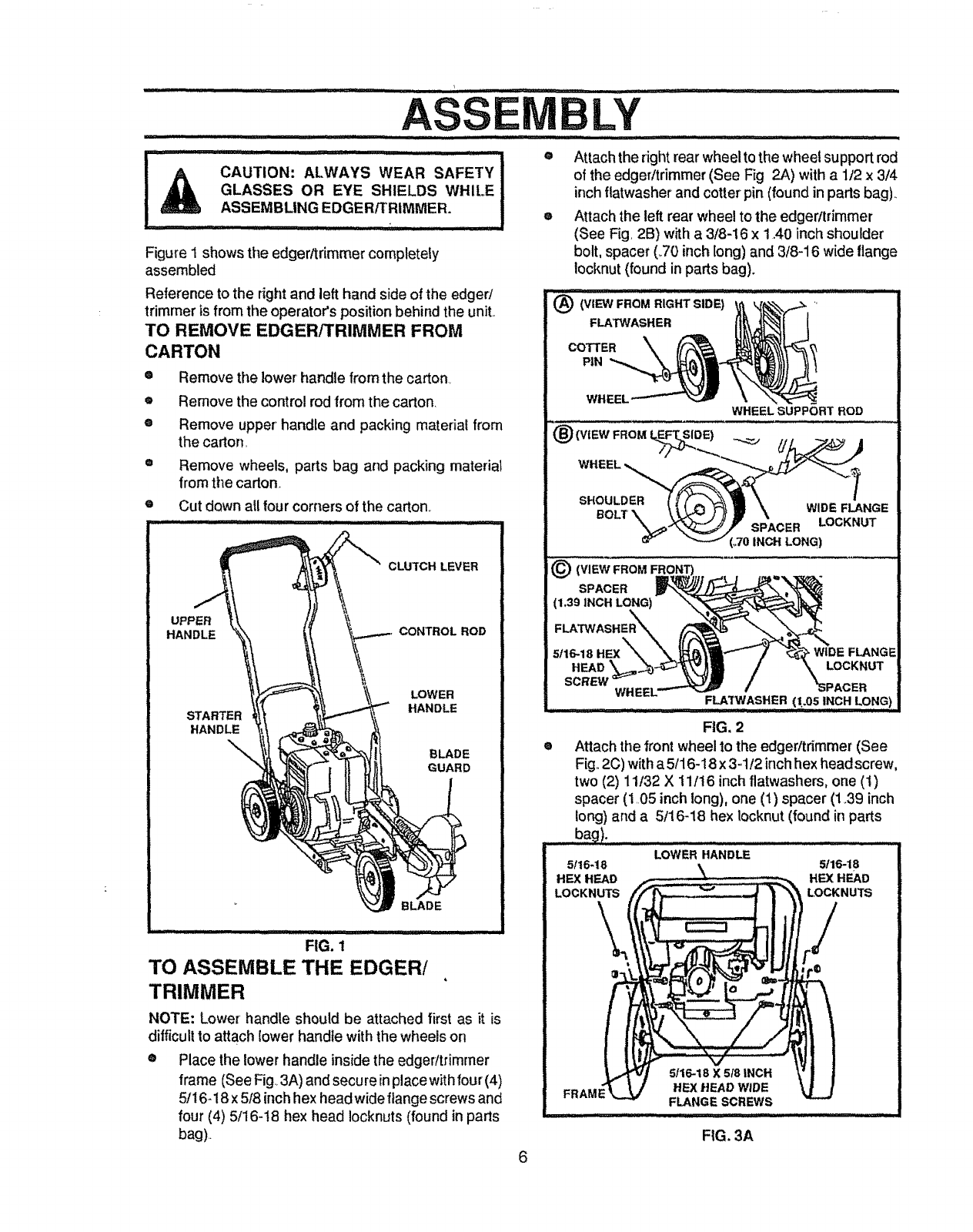 Craftsman 536797561 User Manual 3.0 H. P. EDGER/TRIMMER Manuals And ...