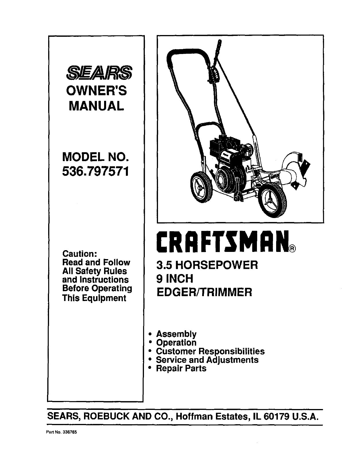 Craftsman Electric Edger Manual