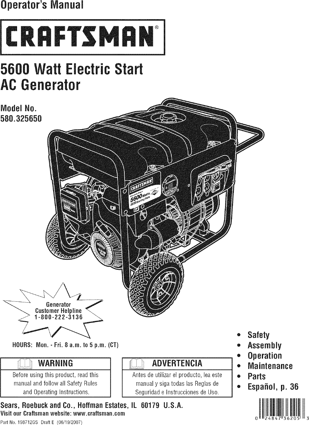 Craftsman 3300i Generator Manual