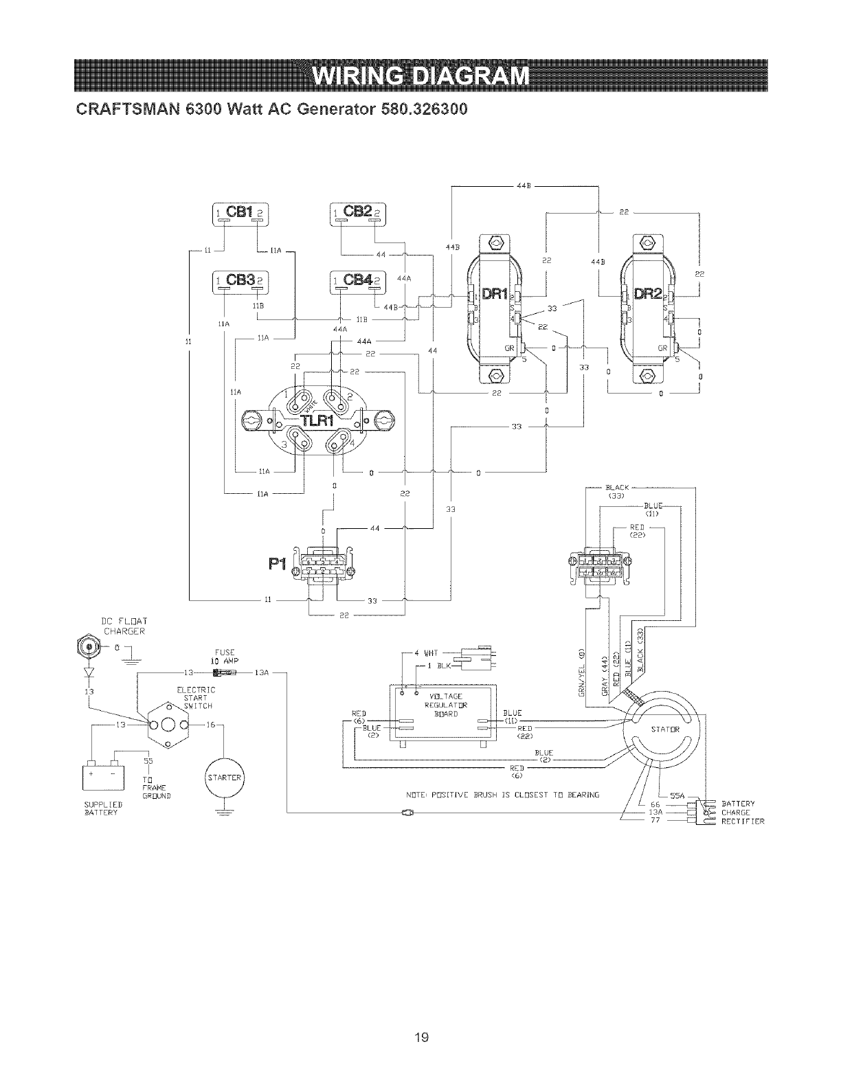 Craftsman 6300 Watt Generator Manual