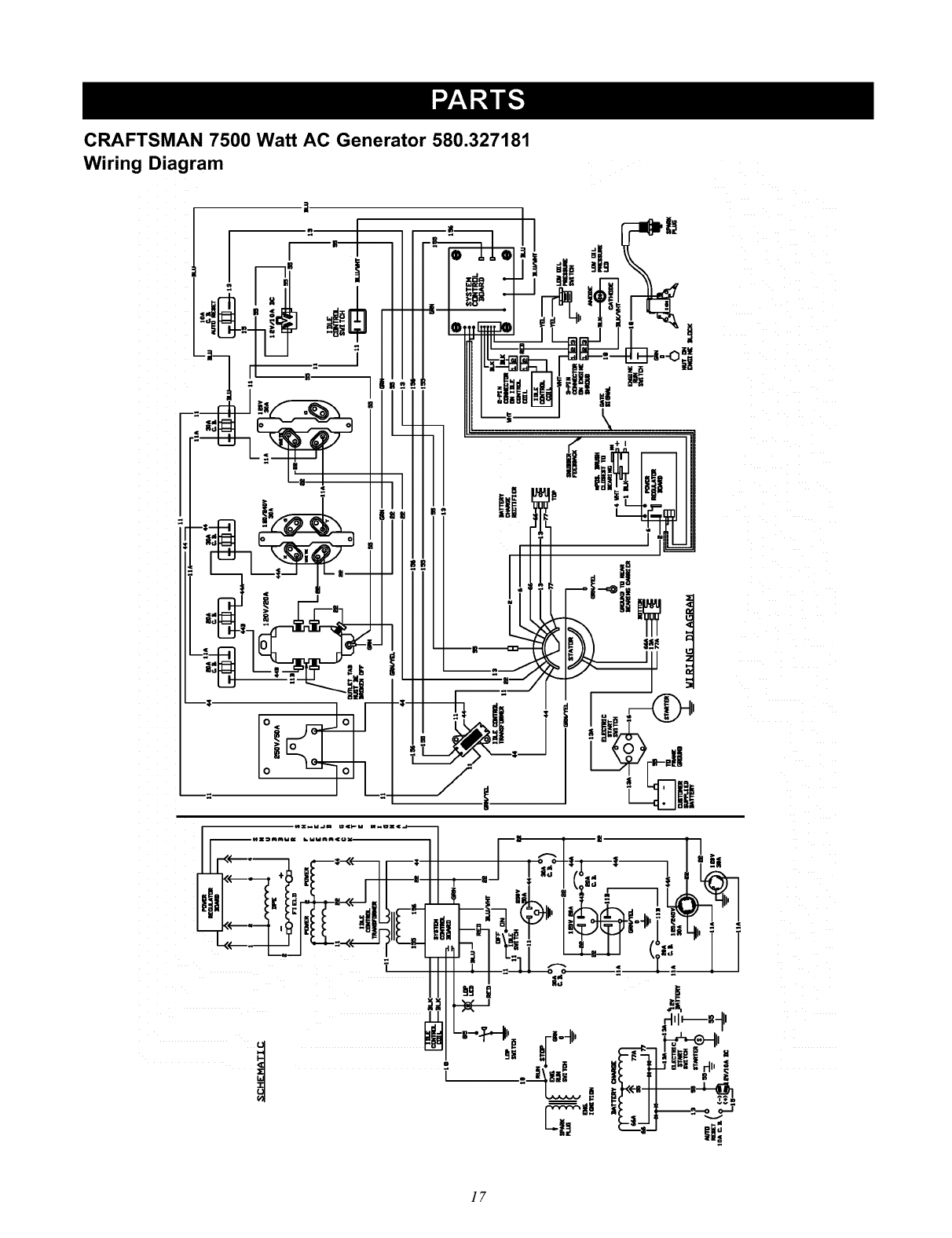 Craftsman 580327181 User Manual 7500 WATT AC GENERATOR Manuals And