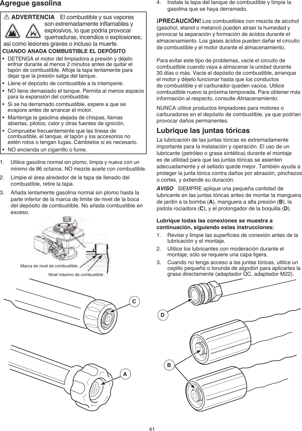 Craftsman Om e User Manual Gas Power Washer Manuals And Guides l