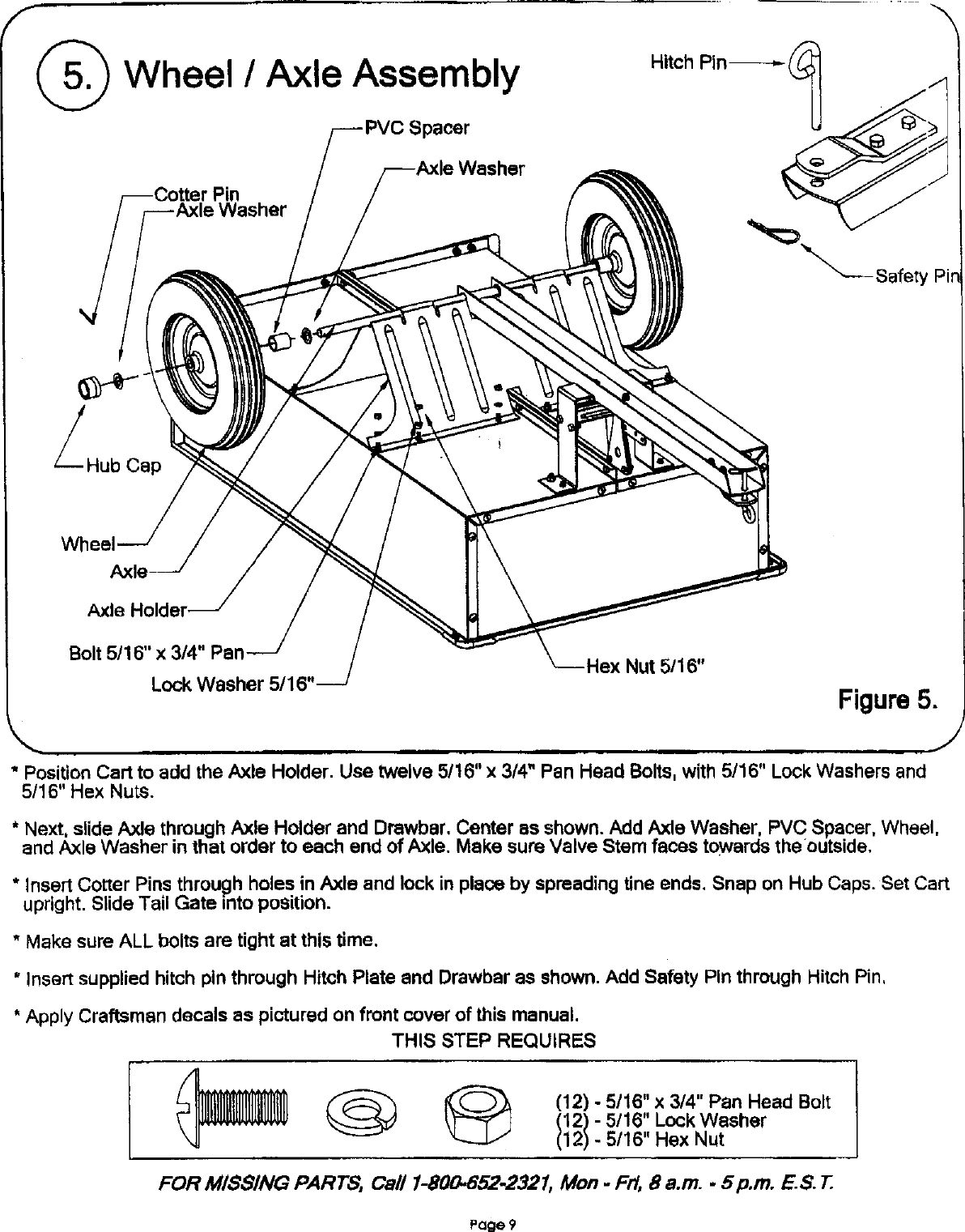 Page 9 of 12 - Craftsman 610243551 User Manual  DUMP CART - Manuals And Guides L0304243