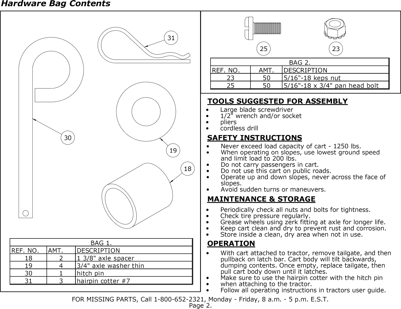 Page 2 of 10 - Craftsman 610246262 User Manual  EASY DUMP CART - Manuals And Guides L0901385