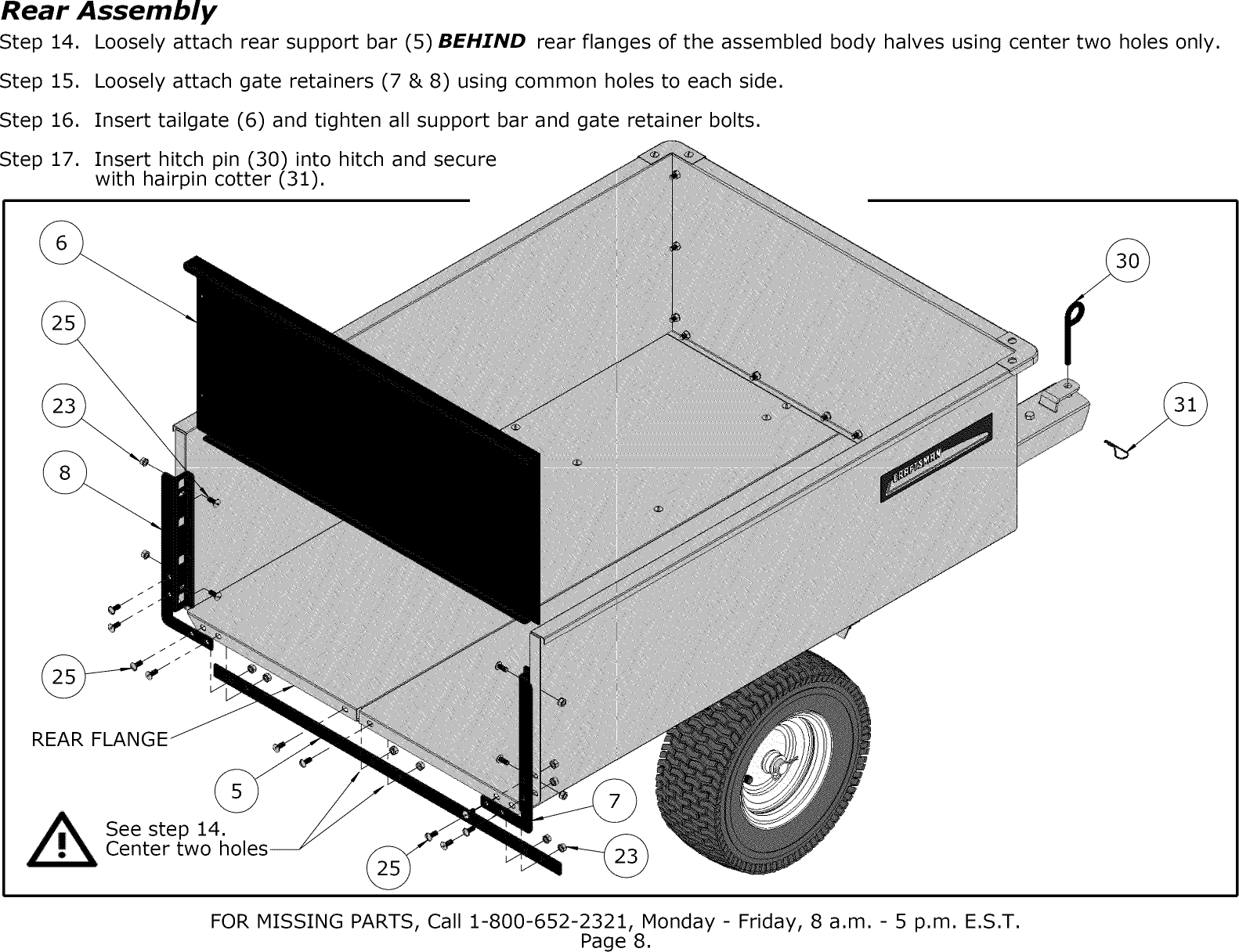 Page 8 of 10 - Craftsman 610246262 User Manual  EASY DUMP CART - Manuals And Guides L0901385