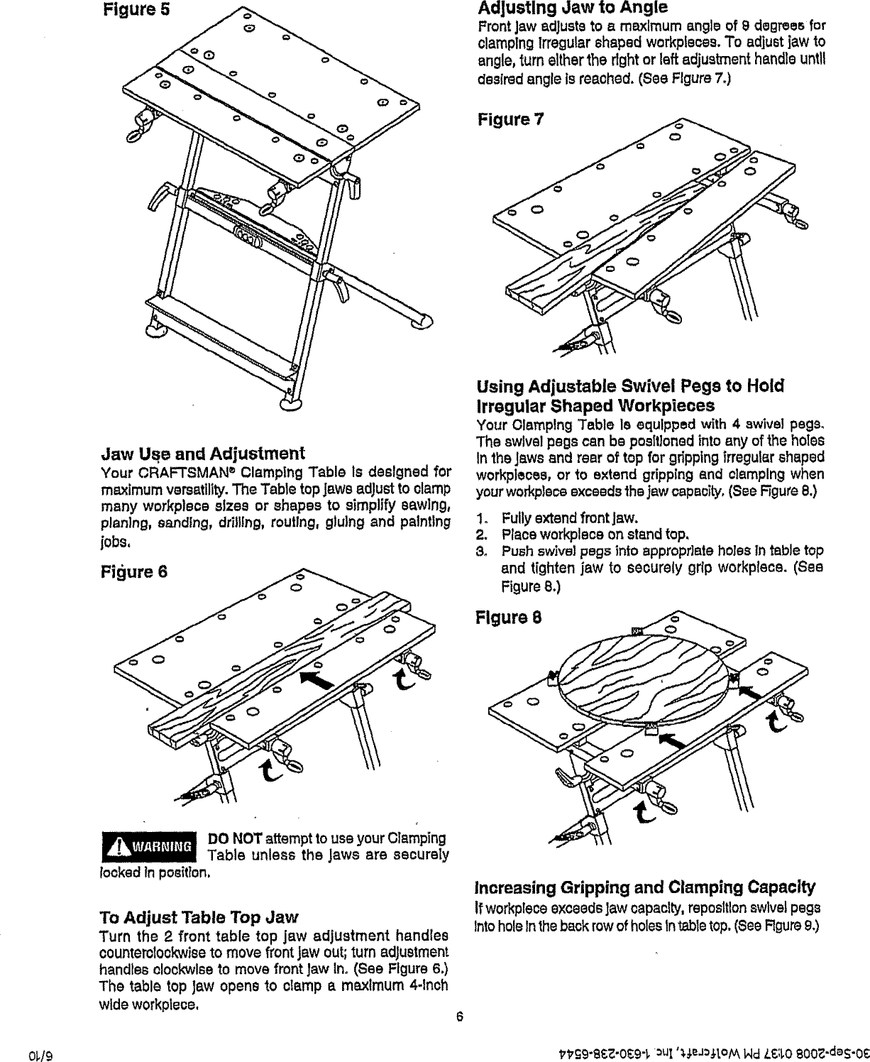 Page 6 of 10 - Craftsman 695657960 User Manual  WORKBENCH - Manuals And Guides L0809503