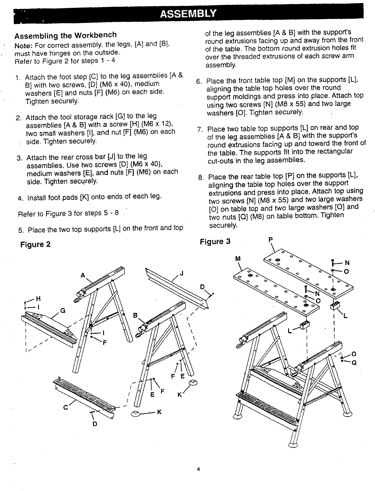 Page 4 of 6 - Craftsman 69565857 1010899L User Manual  WORK TABLE - Manuals And Guides