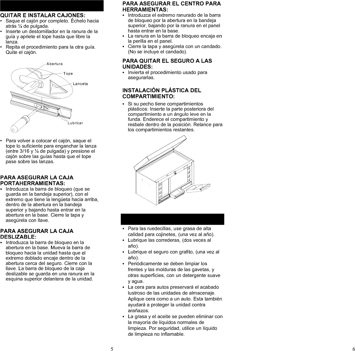 Page 6 of 6 - Craftsman 70612550 User Manual  TOOL CABINET - Manuals And Guides L1002162