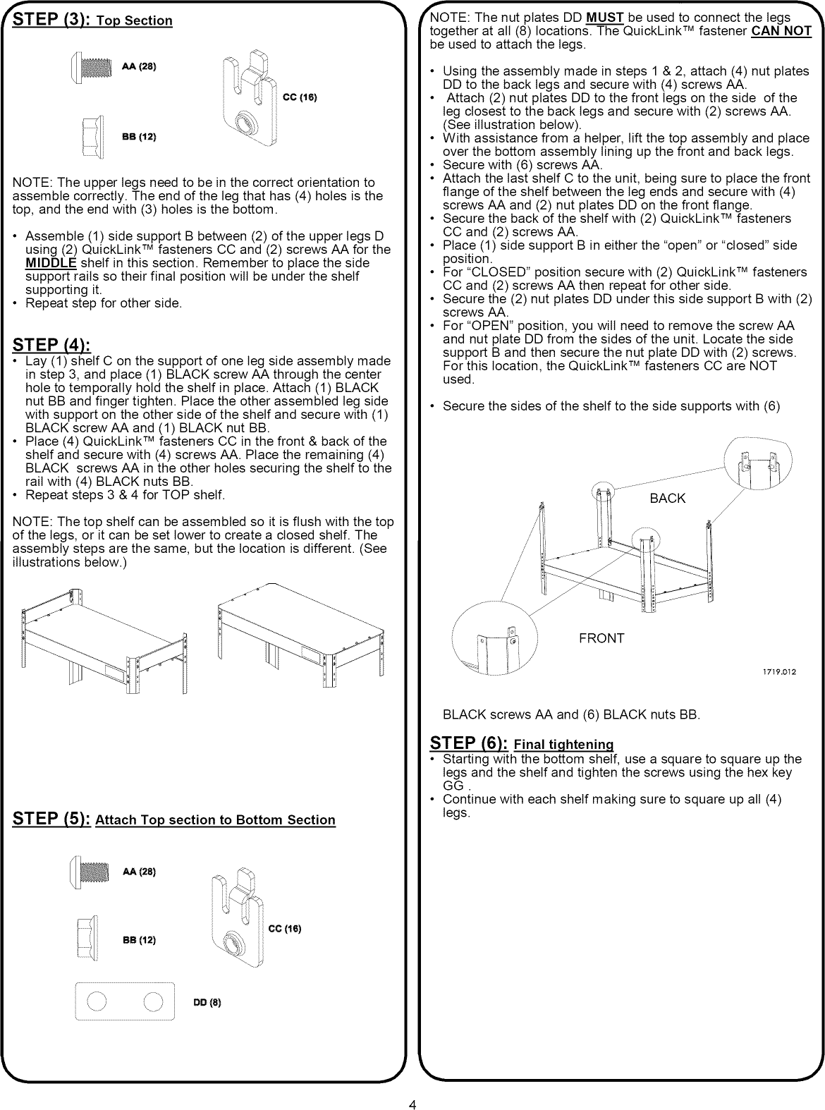 Craftsman 706149010 L0910320 User Manual SHELF UNIT Manuals And Guides