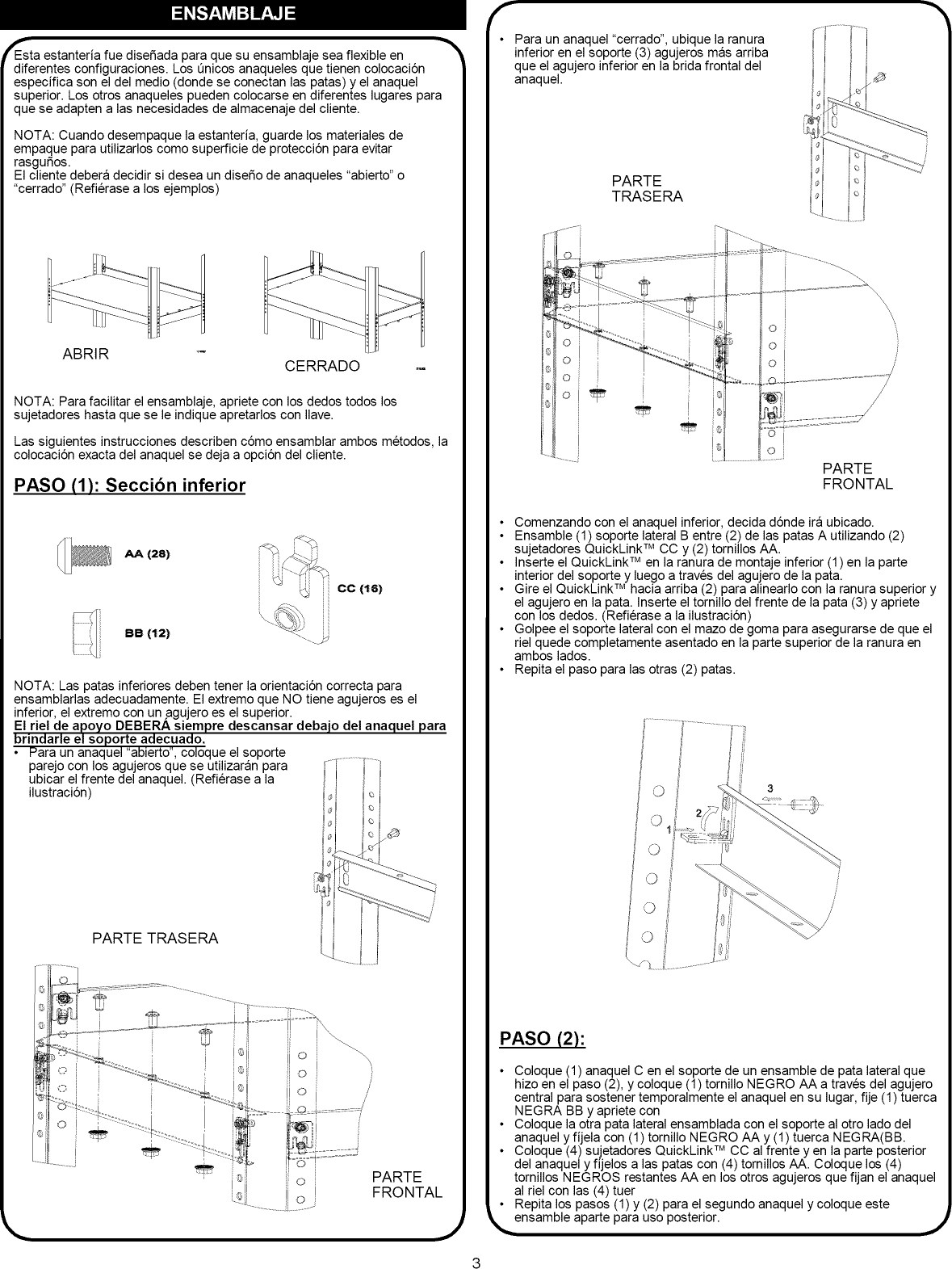 Craftsman 706149010 L0910320 User Manual SHELF UNIT Manuals And Guides