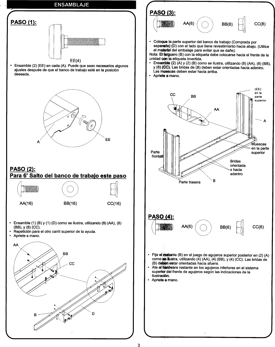 Page 7 of 8 - Craftsman 706149250 User Manual  WORK BENCH - Manuals And Guides L1002168
