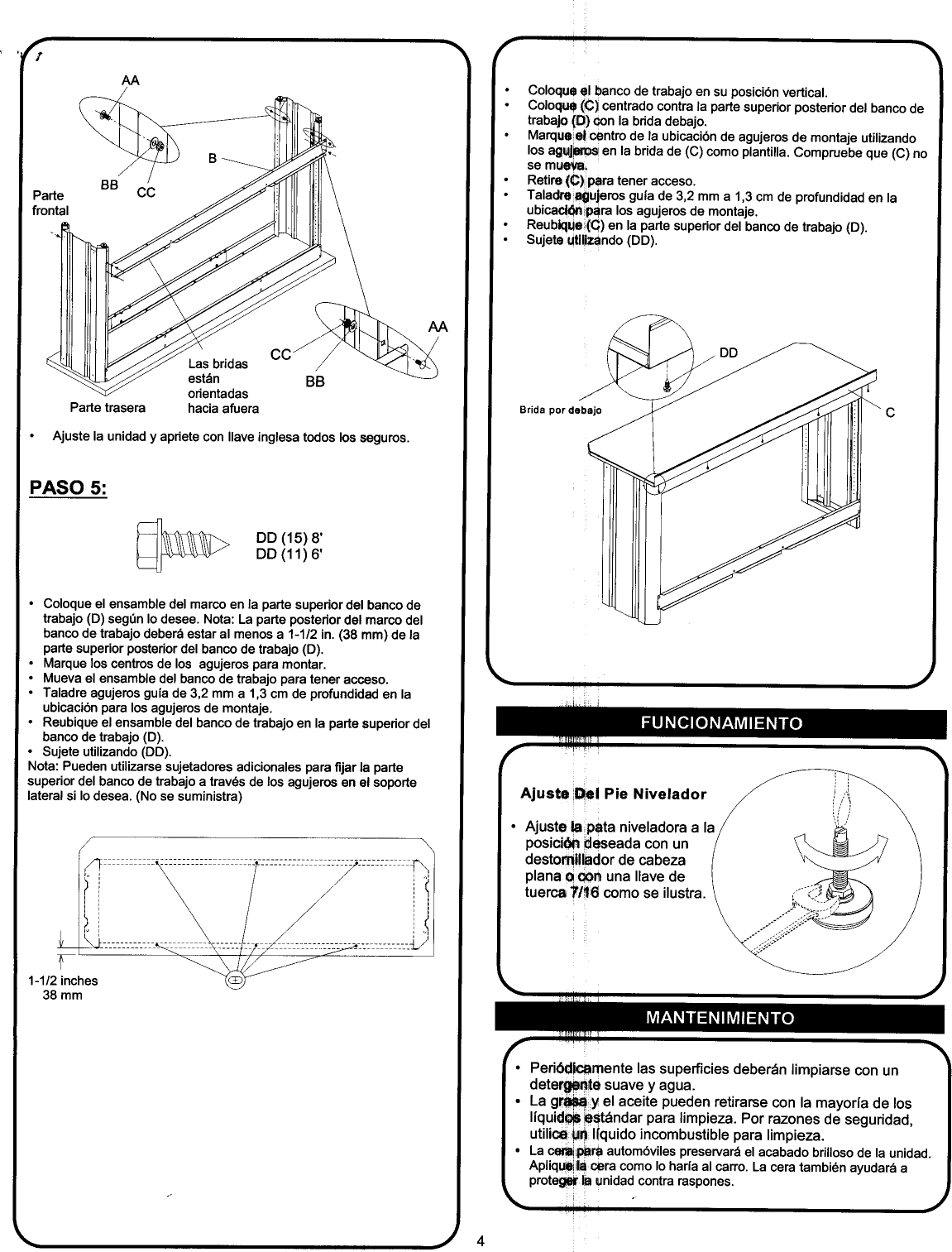Page 8 of 8 - Craftsman 706149250 User Manual  WORK BENCH - Manuals And Guides L1002168