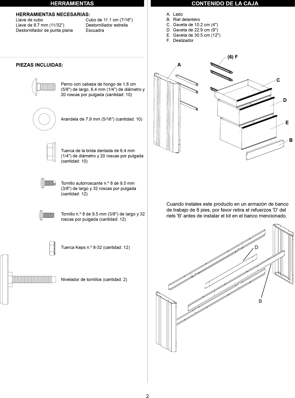 Page 7 of 10 - Craftsman 706149260 1108813L User Manual  3 DRAWER ACCESSORY - Manuals And Guides