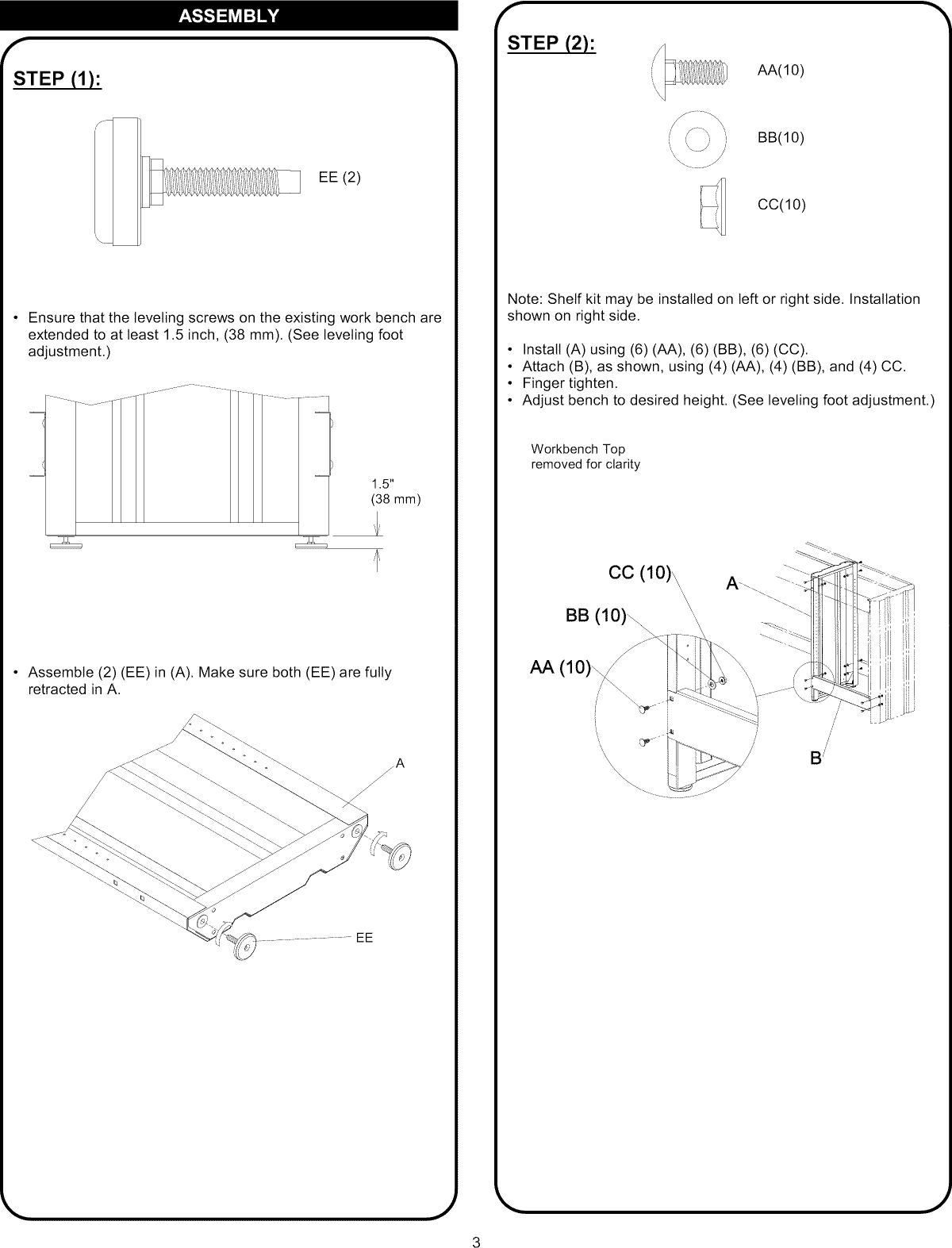 Craftsman 706149410 L1002169 User Manual SHELF UNIT Manuals And Guides