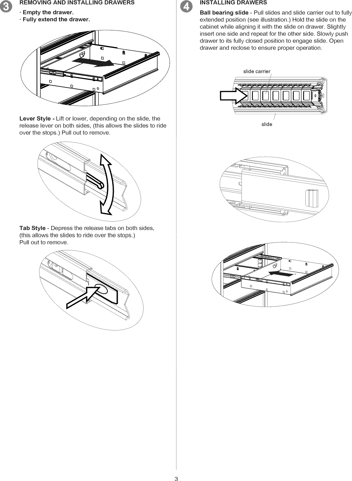 Page 3 of 8 - Craftsman 706210110 User Manual  TOOL CHEST - Manuals And Guides 1501204L