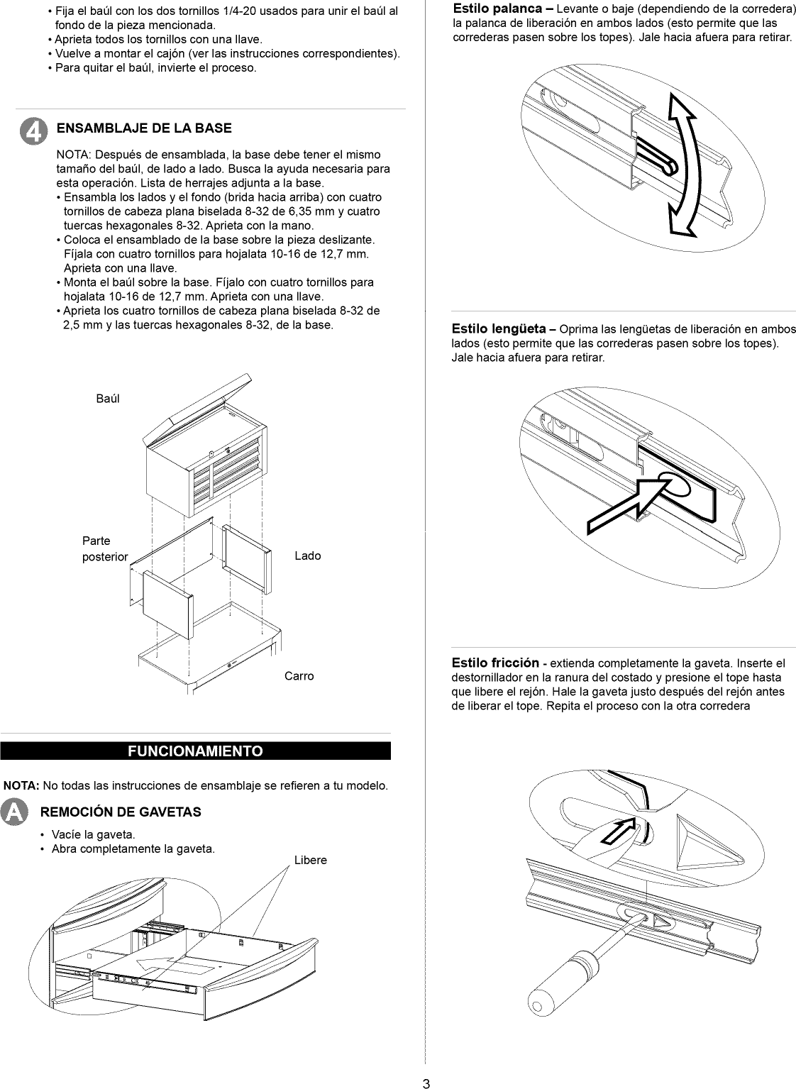 Page 7 of 8 - Craftsman 70631013 1207059L User Manual  TOOL CHEST - Manuals And Guides