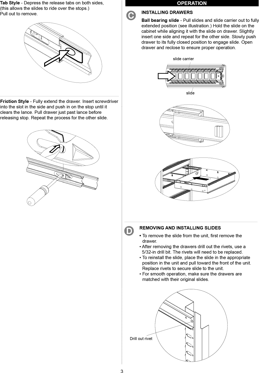 Page 3 of 8 - Craftsman 70631018 1206463L User Manual TOOL CHEST - Manuals And Guides