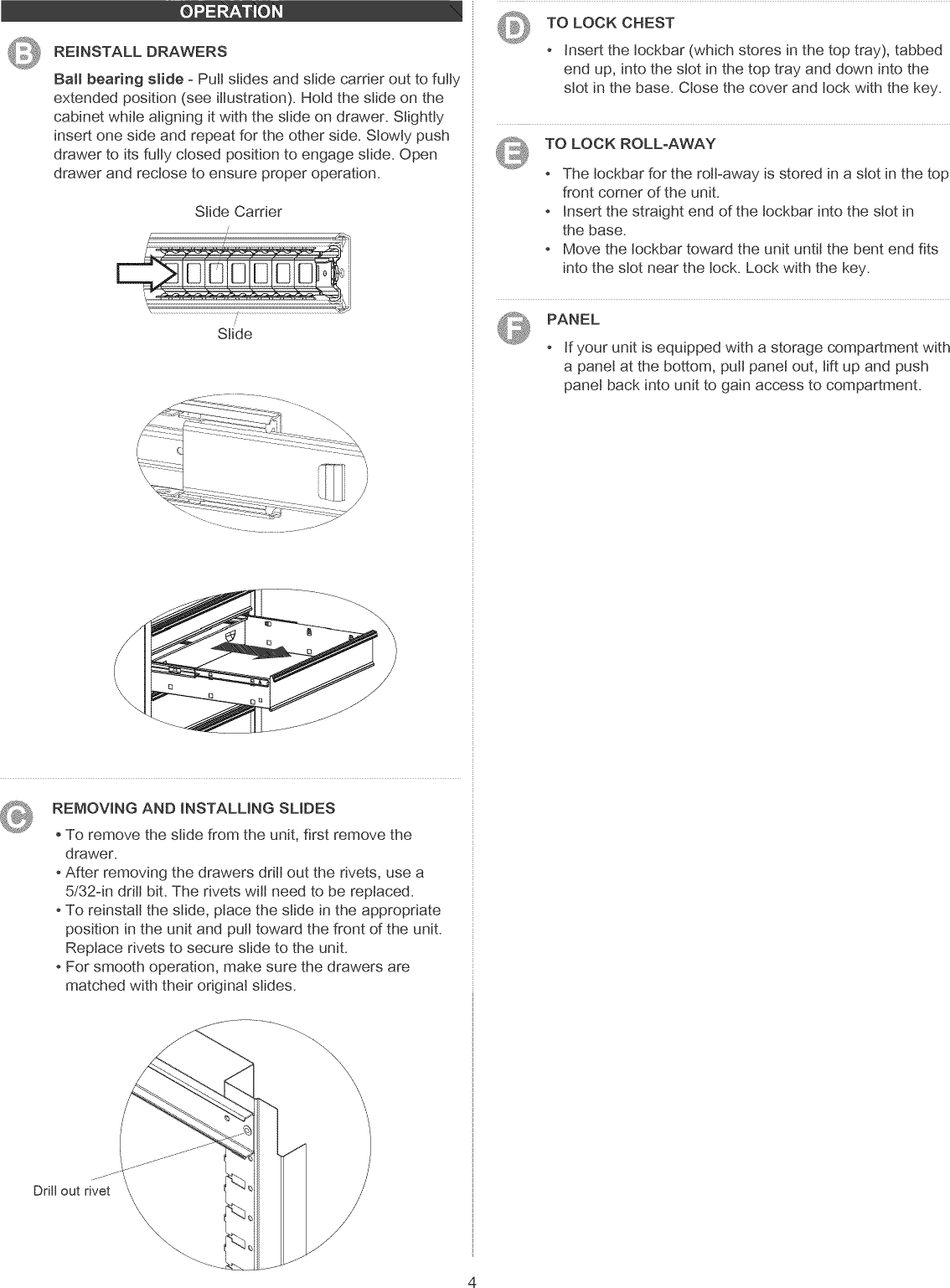 Page 4 of 8 - Craftsman 706323180 User Manual  TOOL CABINET - Manuals And Guides 1311199L