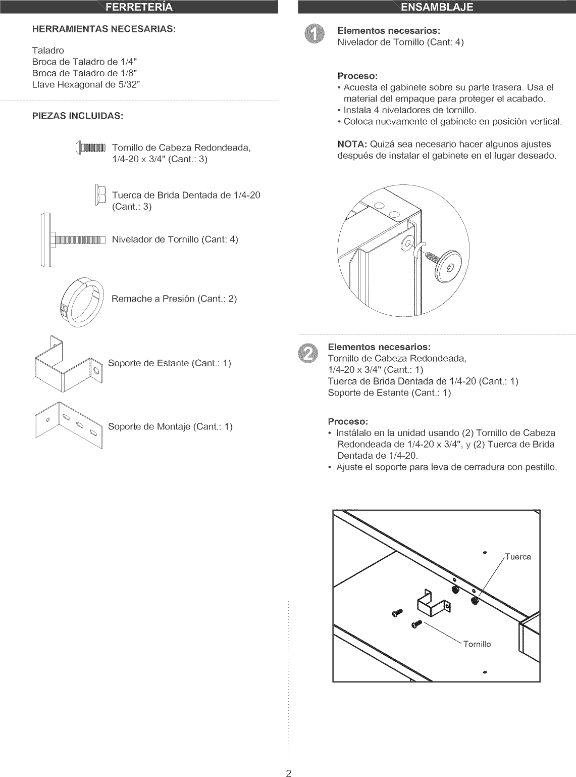 Page 6 of 8 - Craftsman 70646630 User Manual  FLOOR TOOL CABINET - Manuals And Guides 1409290L