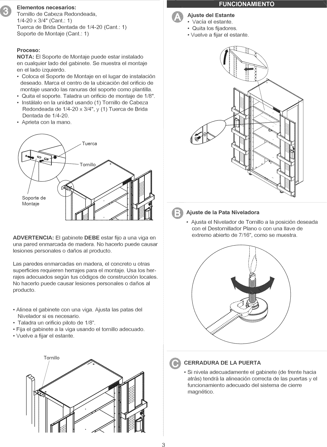 Page 7 of 8 - Craftsman 70646630 User Manual  FLOOR TOOL CABINET - Manuals And Guides 1409290L