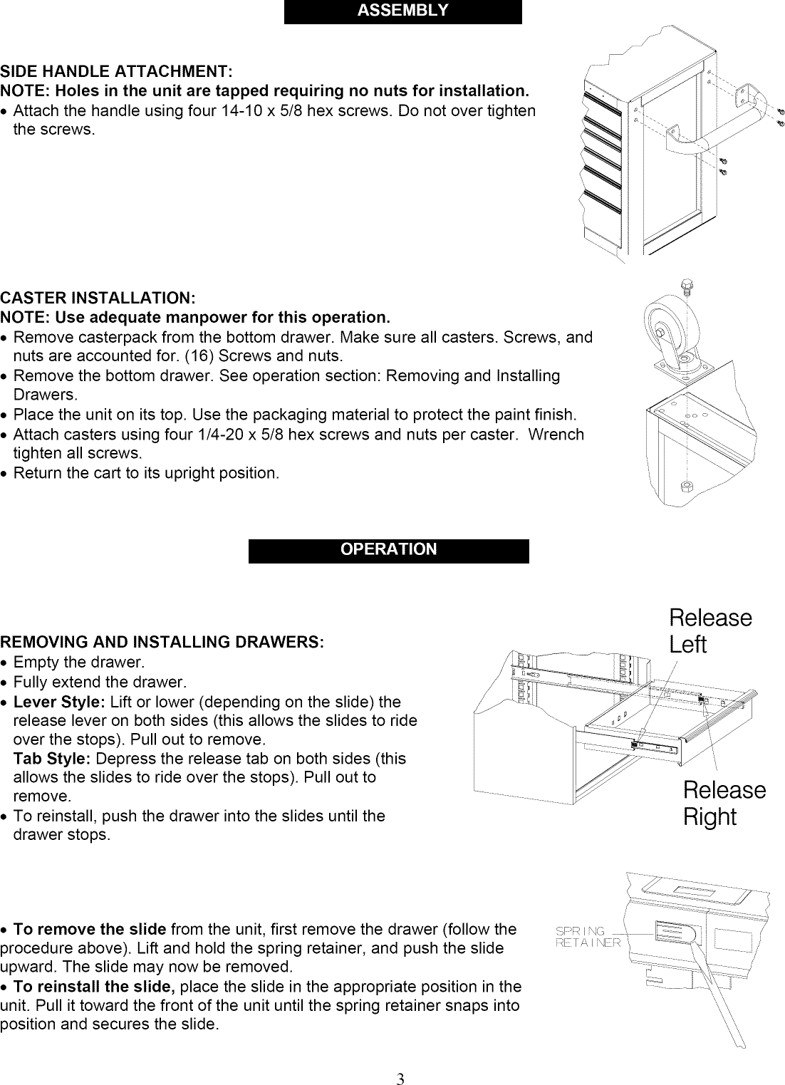 Page 3 of 8 - Craftsman 706591695 User Manual  MOBILE TOOL CART - Manuals And Guides L1003093