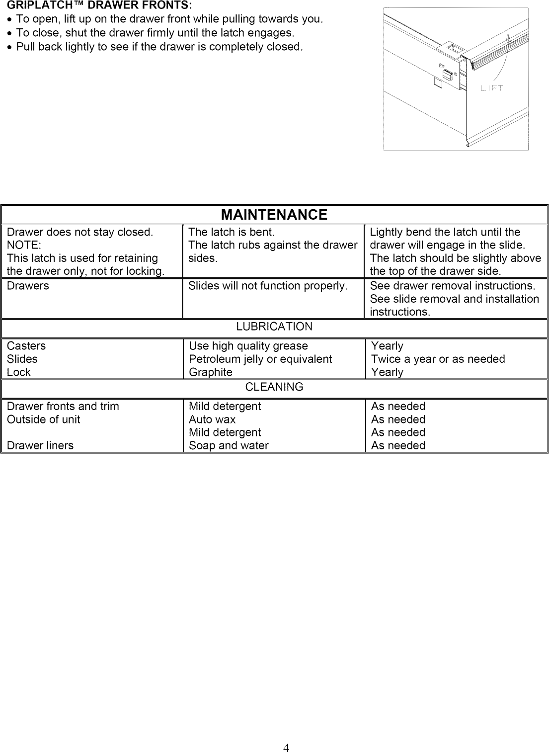 Page 4 of 8 - Craftsman 706591695 User Manual  MOBILE TOOL CART - Manuals And Guides L1003093