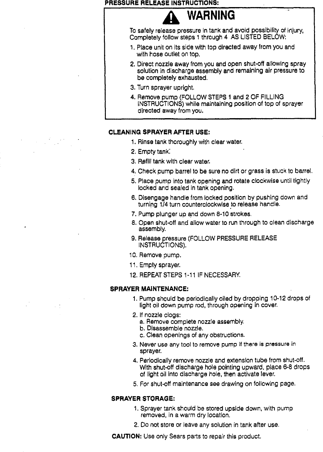 Page 4 of 6 - Craftsman 78615160 User Manual  SPRAY 2.0 GALLON - Manuals And Guides L0803447