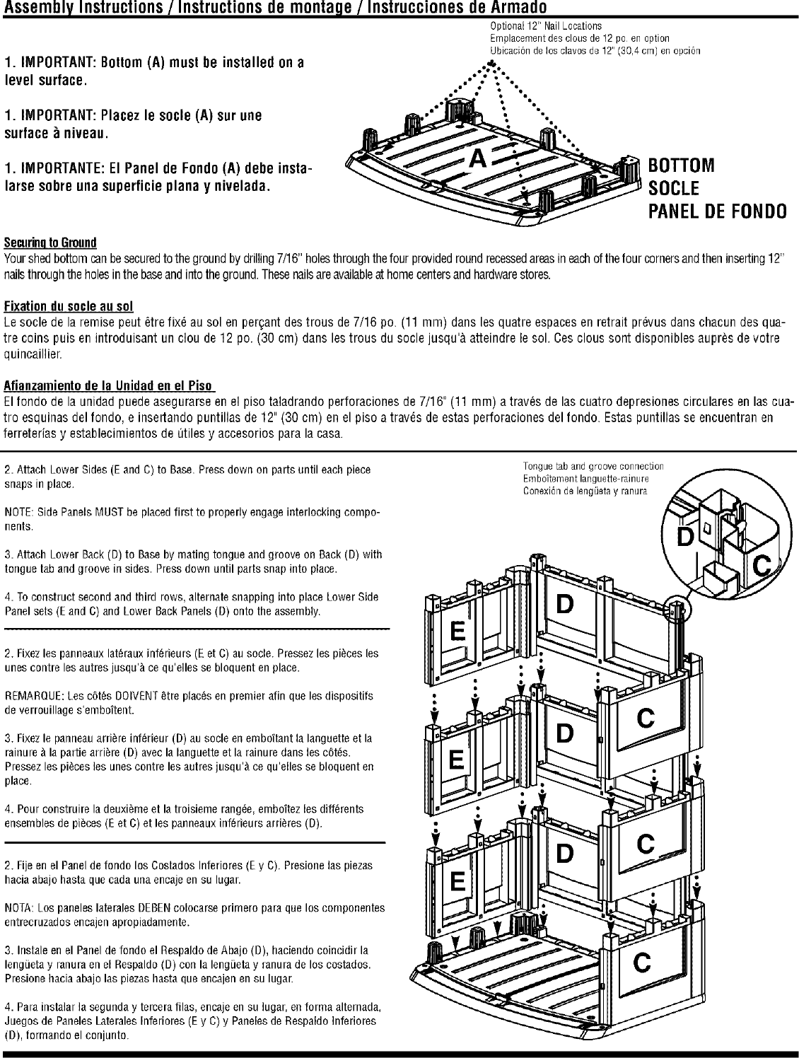 Page 2 of 12 - Craftsman 79965021 User Manual  VERTICAL GARDEN SHED - Manuals And Guides L0604849