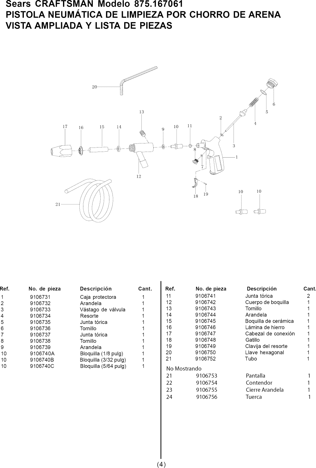 Page 9 of 11 - Craftsman 875167061 User Manual  SAND BLASTER - Manuals And Guides L0909513