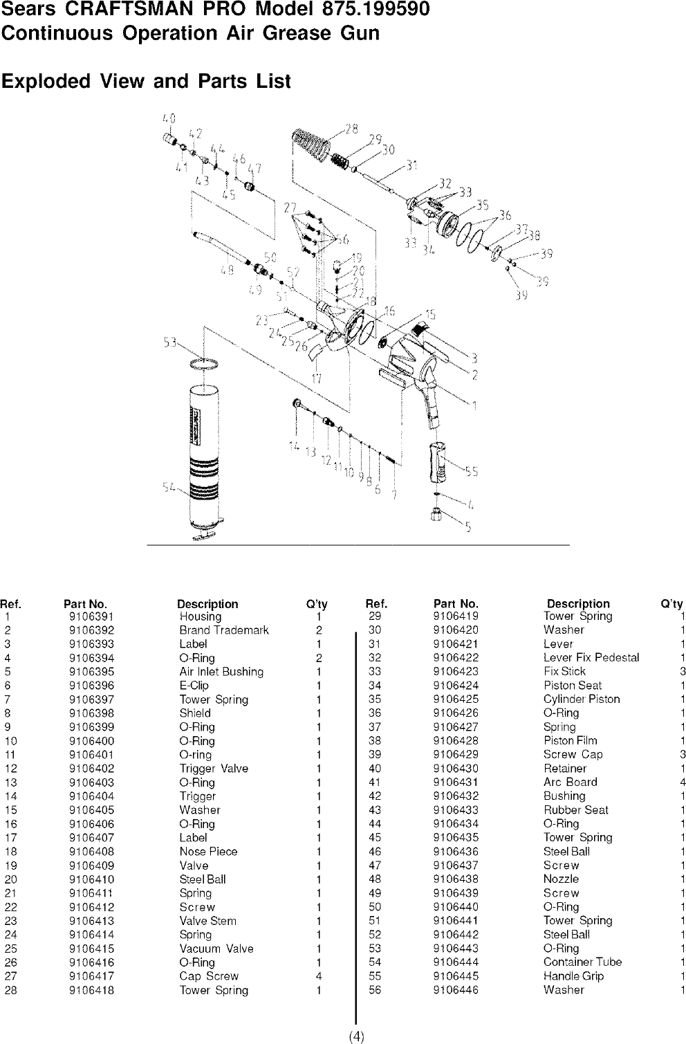 Page 4 of 5 - Craftsman 875199590 User Manual  AIR GREASE GUN - Manuals And Guides L0705091