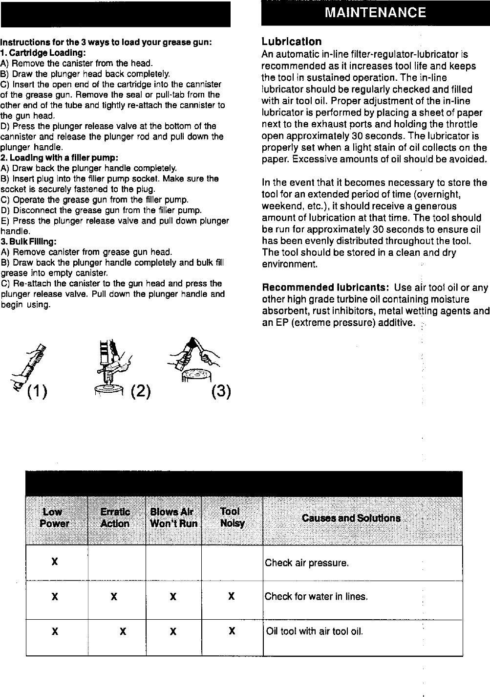 Page 3 of 8 - Craftsman 875204840 User Manual  GREASE GUN - Manuals And Guides L0403029