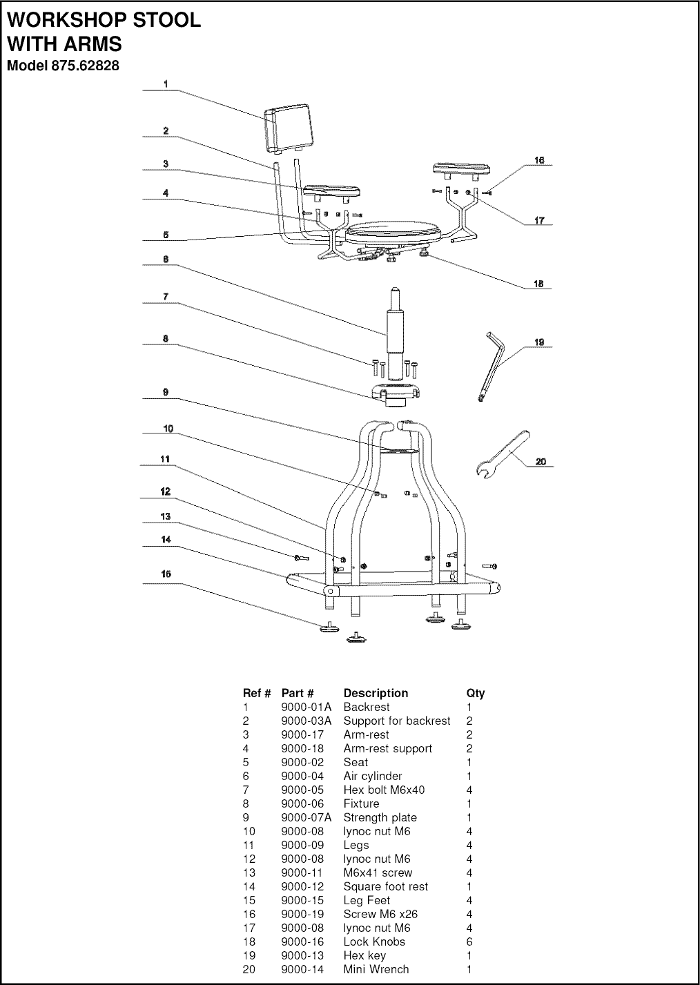 Page 2 of 5 - Craftsman 87562828 User Manual  STOOL WITH ARMS - Manuals And Guides L1001478