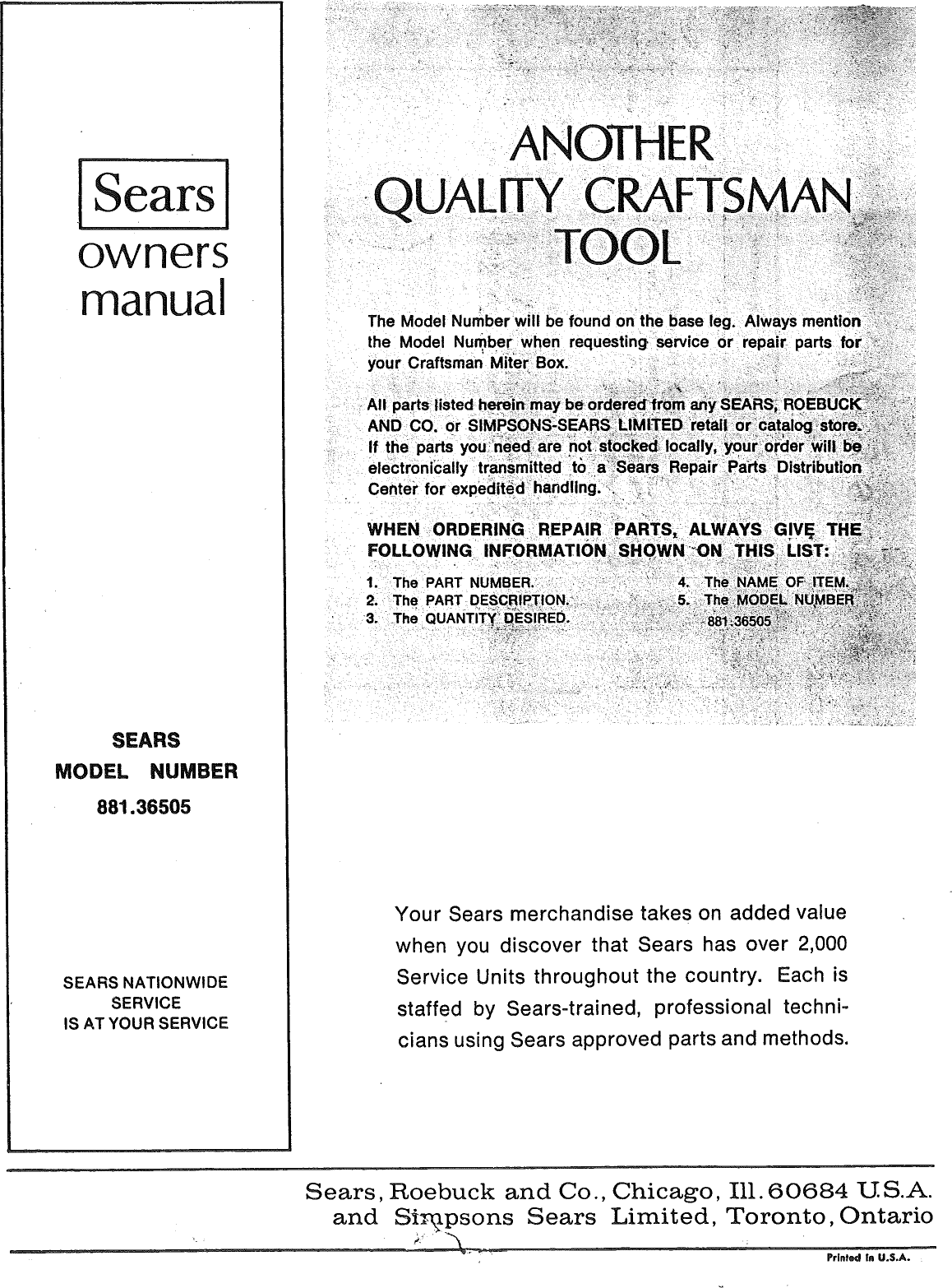 Page 6 of 6 - Craftsman 88136505 User Manual  MITER BOX - Manuals And Guides 1006643L