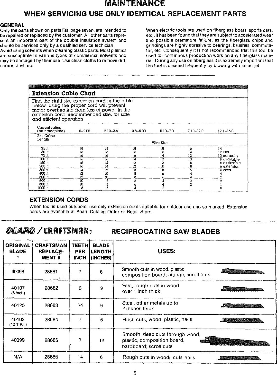 Craftsman 900271221 User Manual DUAL SPEED RECIPROCATING SAW Manuals