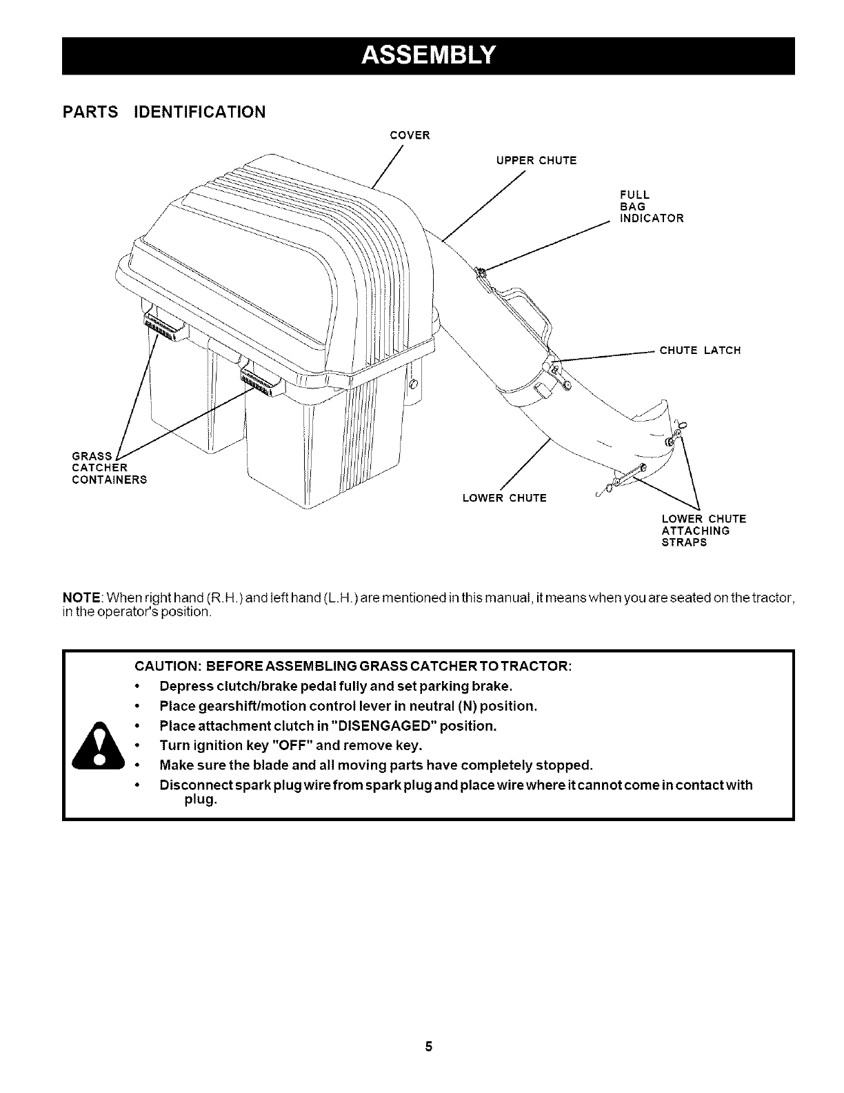 Craftsman 917249790 User Manual GRASS CATCHER Manuals And Guides L0807011