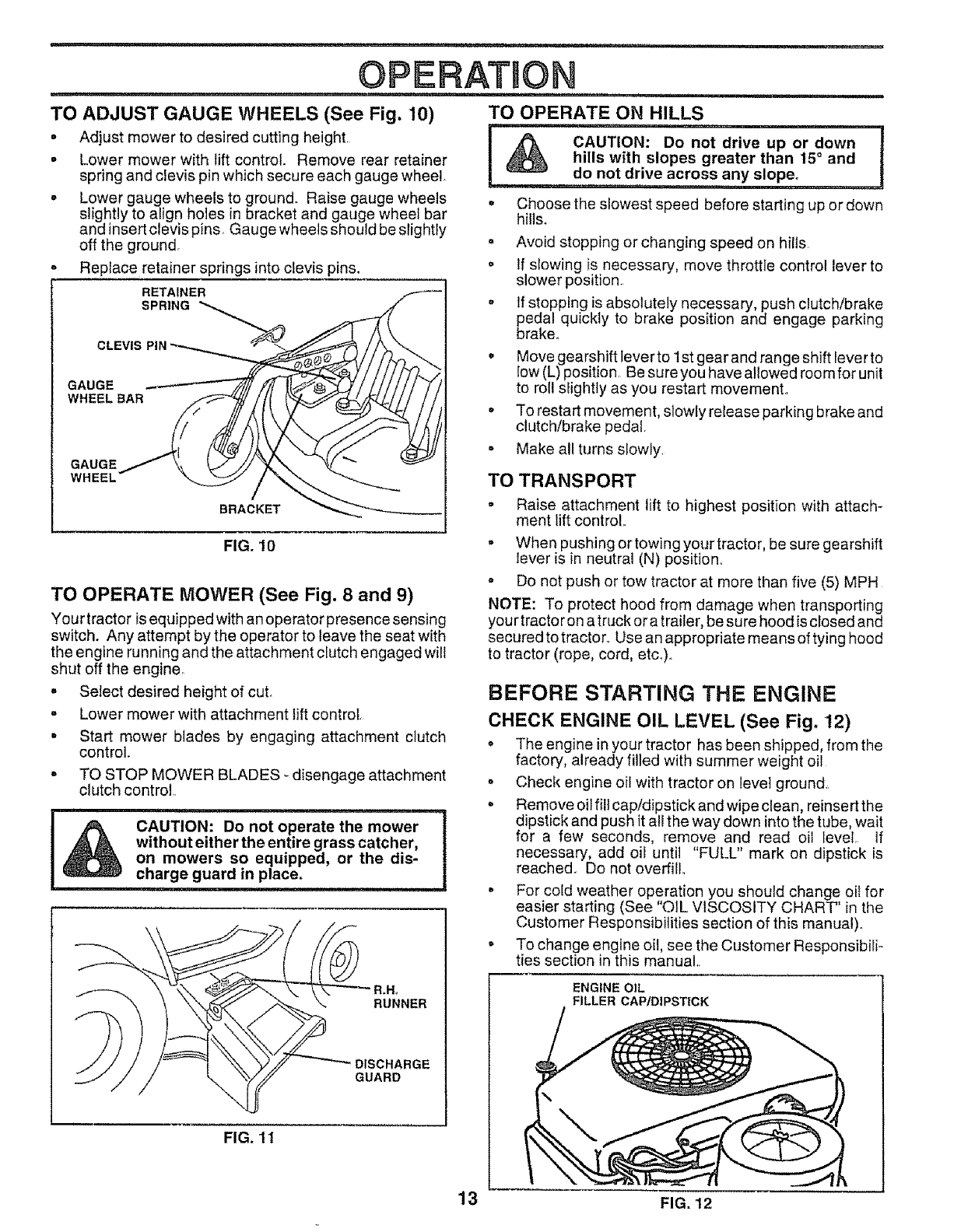 Craftsman 917255981 User Manual TRACTOR Manuals And Guides L0805609