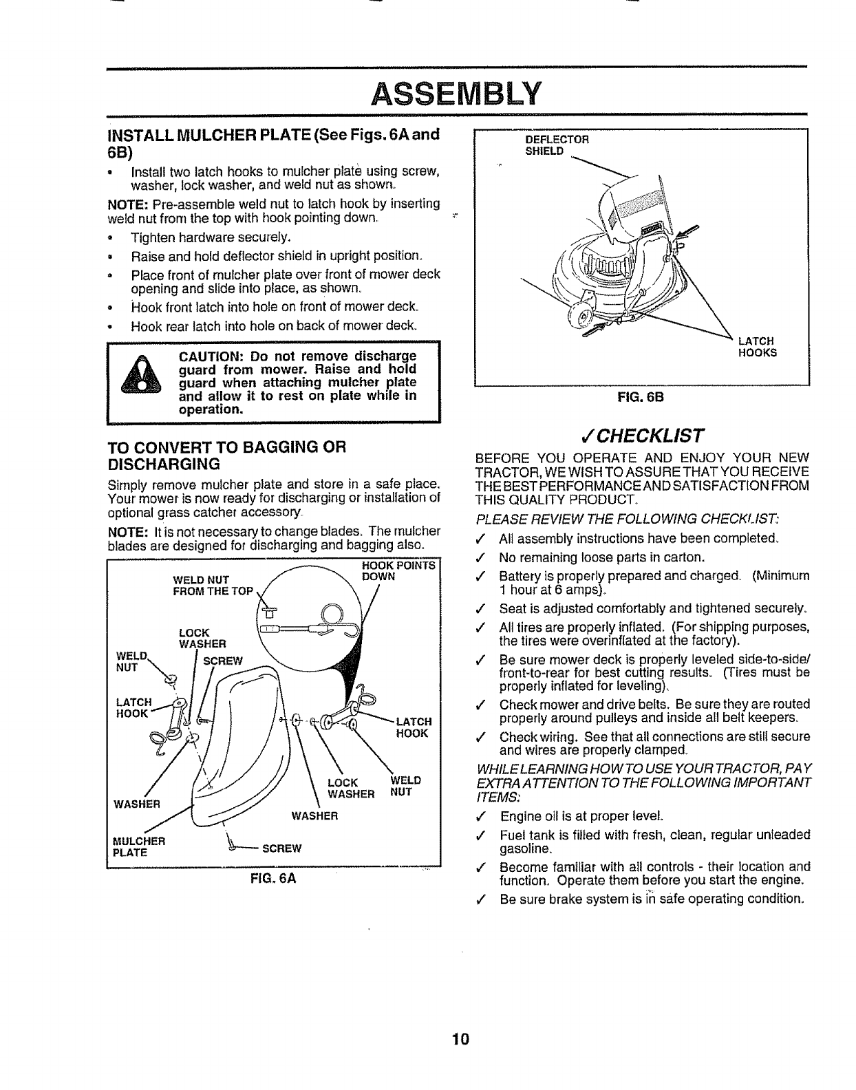 Craftsman 917256660 User Manual TRACTOR Manuals And Guides L0912084